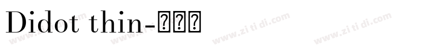 Didot thin字体转换